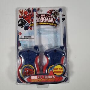 MARVEL ULTIMATE SPIDER-MAN WEB WARRIORS WALKIE TALKIES SET W/ BELT CLIP - NEW